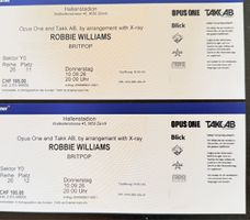 2x Robbie Williams Zürich Hallenstadion 10.09.2026