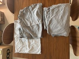 Ikea Bettwäsche grau 1 Decke 2 Kissen