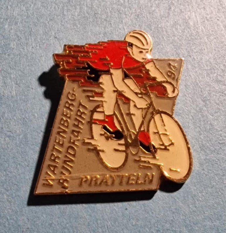 Plaketten & Abzeichen: Pin Wartenberg Rundfahrt Pratteln 1994 – Defekt aus Härkingen von specialshapes