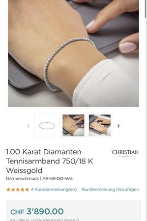 Diamant 1ct Tennisarmband