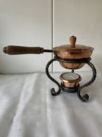 Schönes Rechaud Caquelon Kupfer Topf Set Vintage