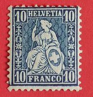 2870) 31, Sitzende Helvetia Falz Kt. 800.-