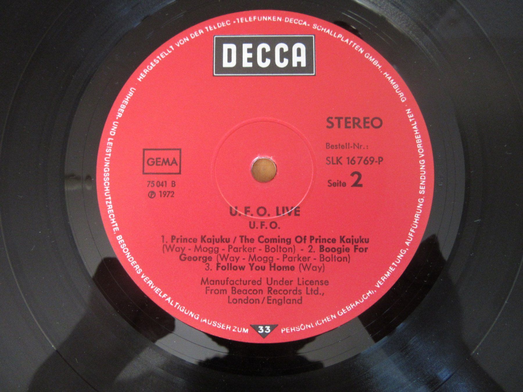 Dischi in vinile: Langspielplatte "UFO" - LIVE – Usato da Degersheim venduto da Tforelle 6