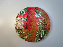 Acryl-Flüssigmalerei, kreisförmig
