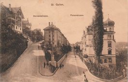 St.Gallen-Berneckstrasse-Felsenstrasse-Karte gelaufen 1911