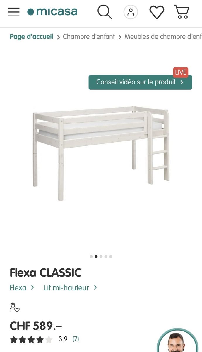 Letti: Lit enfant Flexa de Micasa – Usato da prilly venduto da CheapCharlie 1