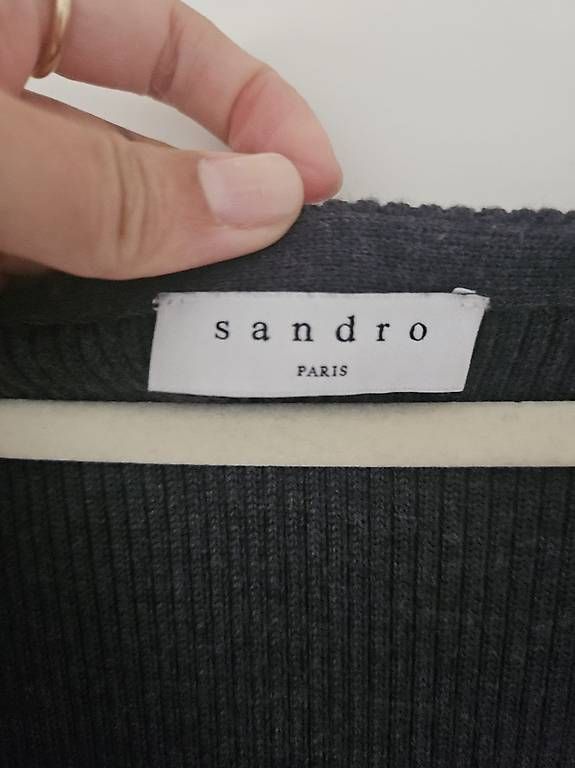 Sandro Vestiti: Wunderschönes Sandro Paris Strickkleid grau Gr. 34 – Usato da Buchs SG venduto da corapre 3