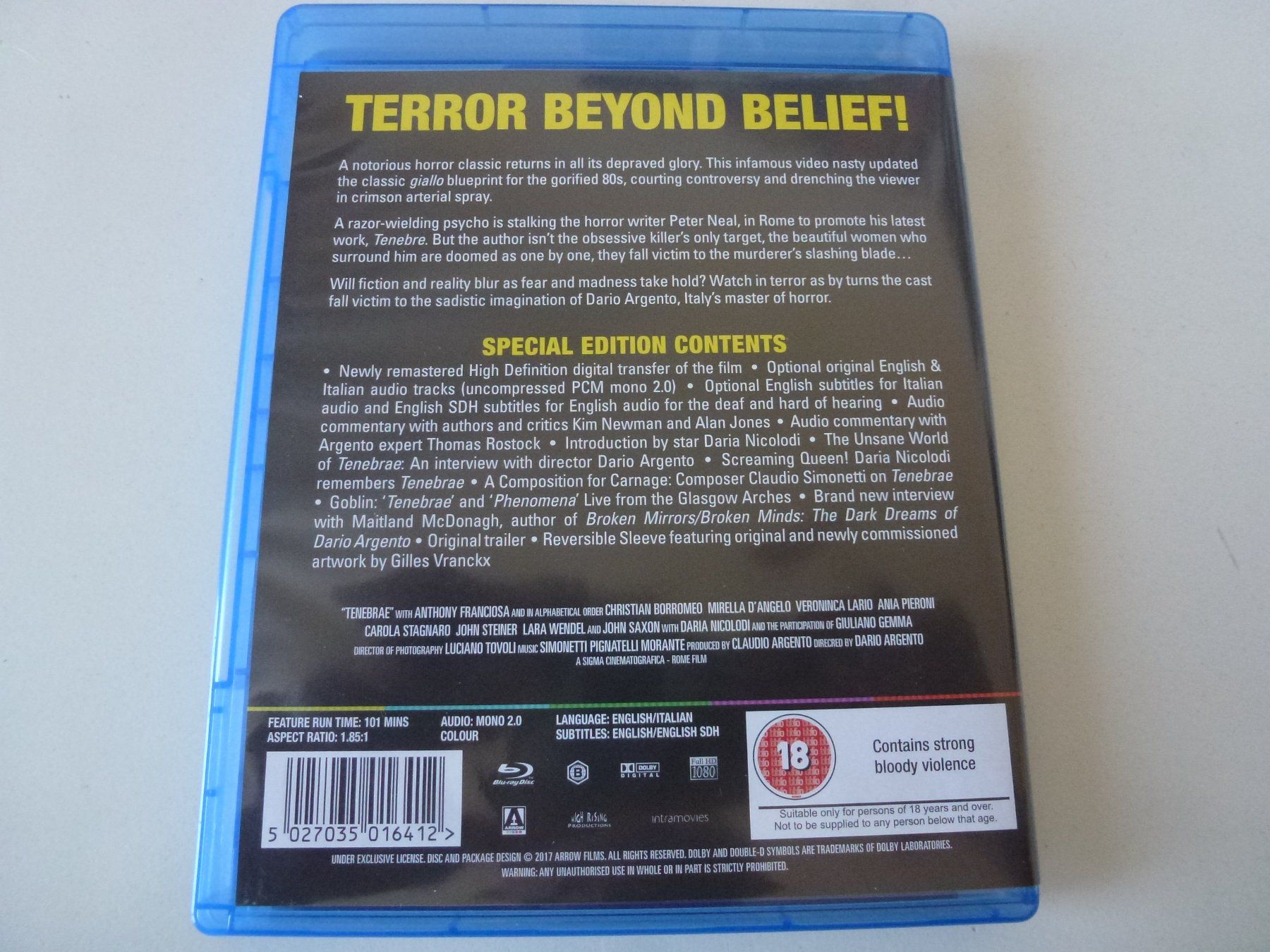 Tutti i DVDs: Tenebrae (Blu-Ray) – Nuovo (secondo la descrizione) da Bern venduto da Frebo 1