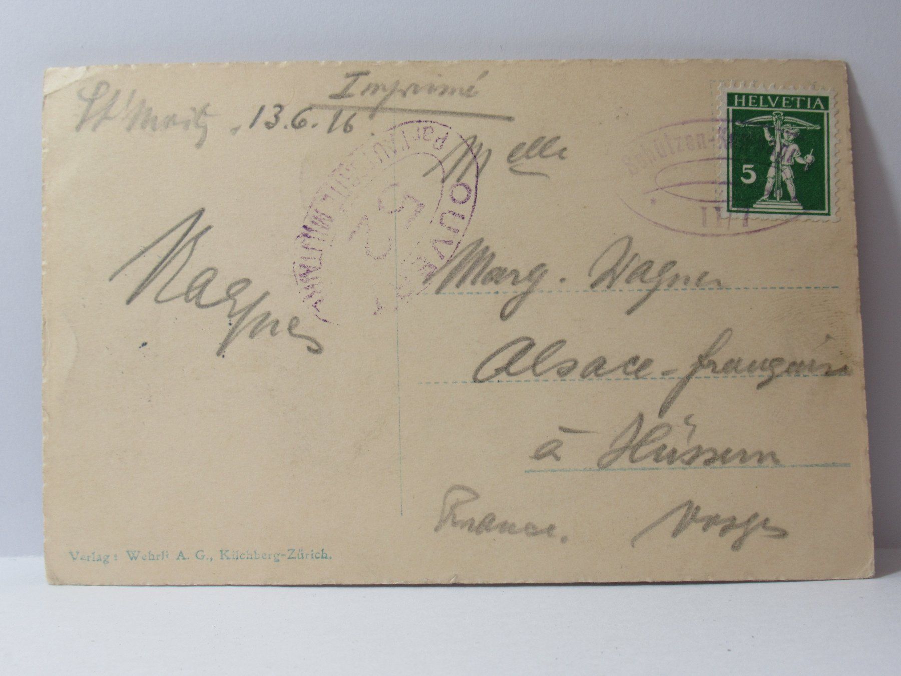 Cartoline postali: Berninabahn , Alp Grüm , Stempel 1916 – Usato da Grenchen venduto da Bluemchen1900 2