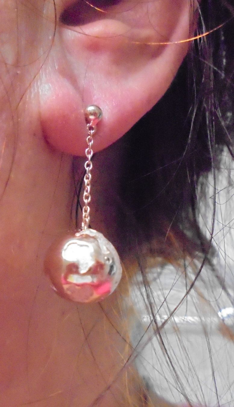 Boucles d'oreille: Echtschmuck: SI Brillant-Silberohrstecker, vergoldet – Neuf (Voir description) à Zuchwil par maumauchi
