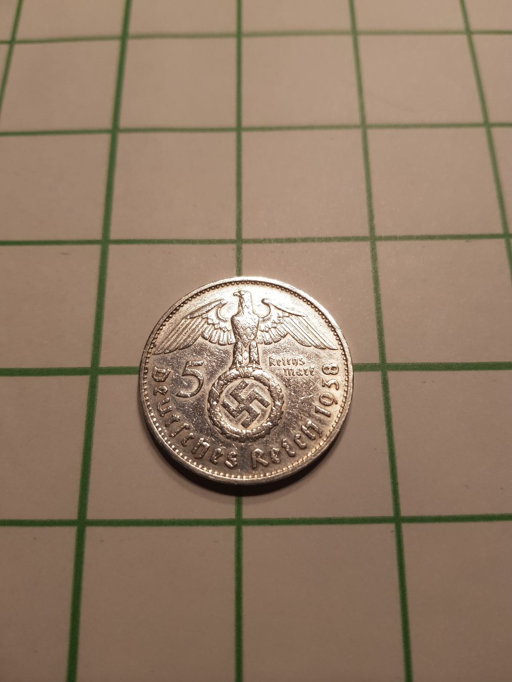 Tutti le monete: 5 Reichs Mark 1938 G – Usato da Altnau venduto da samira41