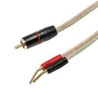 Cinch-Kabel Lautsprecherkabel mit Bananenstecker 2m