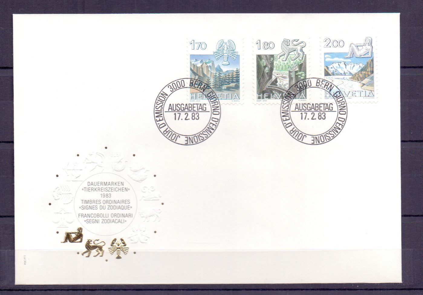 Tutti i francobolli: CH FDC Satz 1983 – Usato da Koblenz venduto da Markenhimmel
