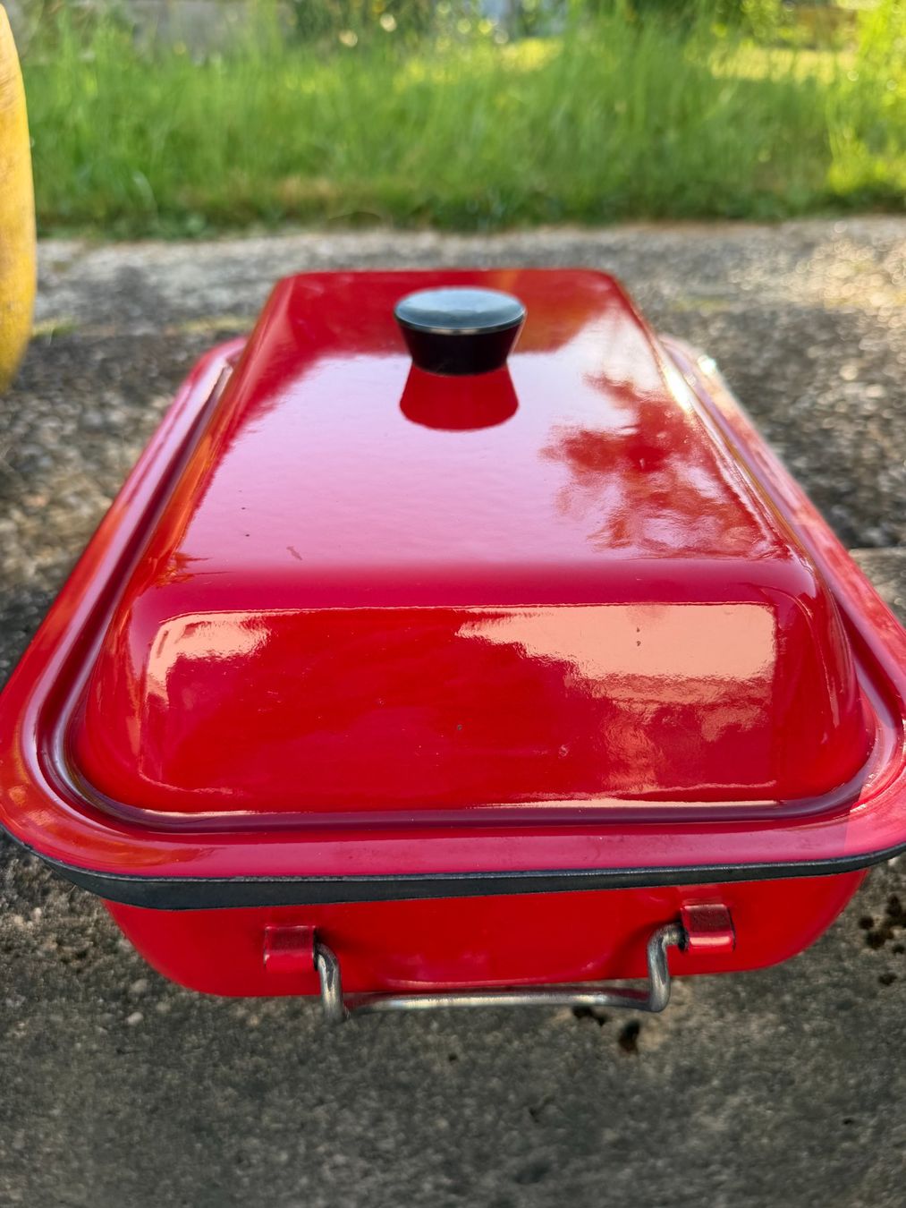 Teglie da forno: Auflaufform Emaille rot mit Deckel Grosse Auflaufform mit... – Usato da Brunnenthal venduto da Eco07 3