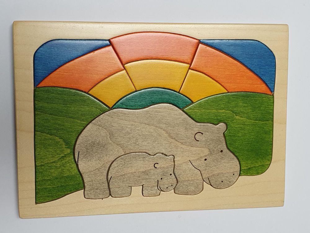 Hansepuzzle Nilpferd Puzzle – 1000 Teile, 60 X 46 Cm, Mit Aufbewahrungsbeutel