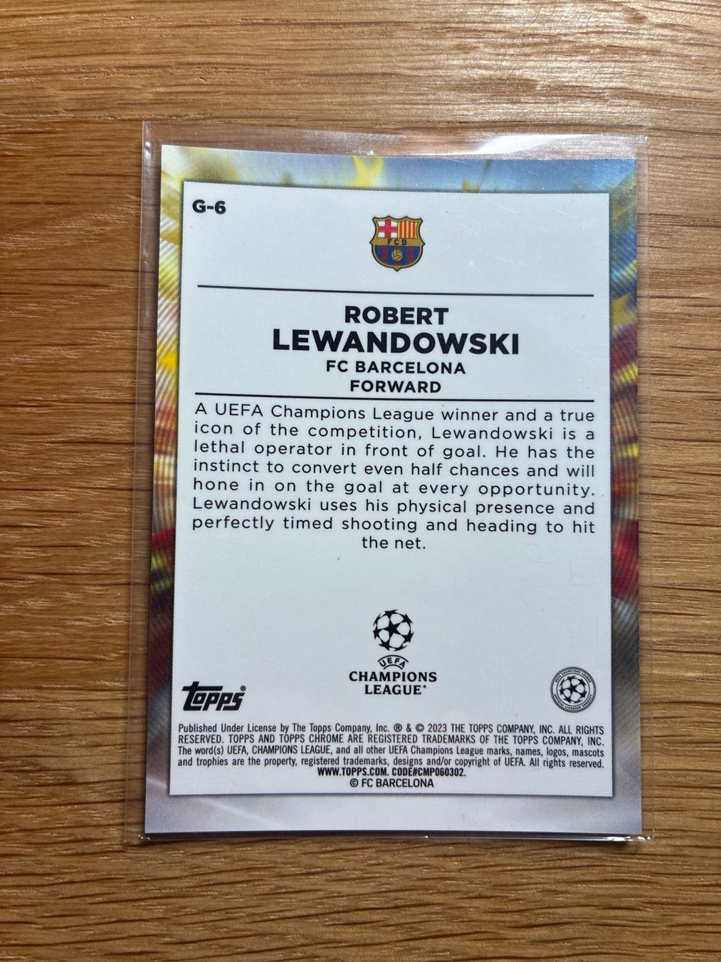 Topps Sammelbilder & Trading cards: Topps Chrome Robert Lewandowski Barcelona Gold Lava – Gebraucht aus Wangenried von Garagara 1