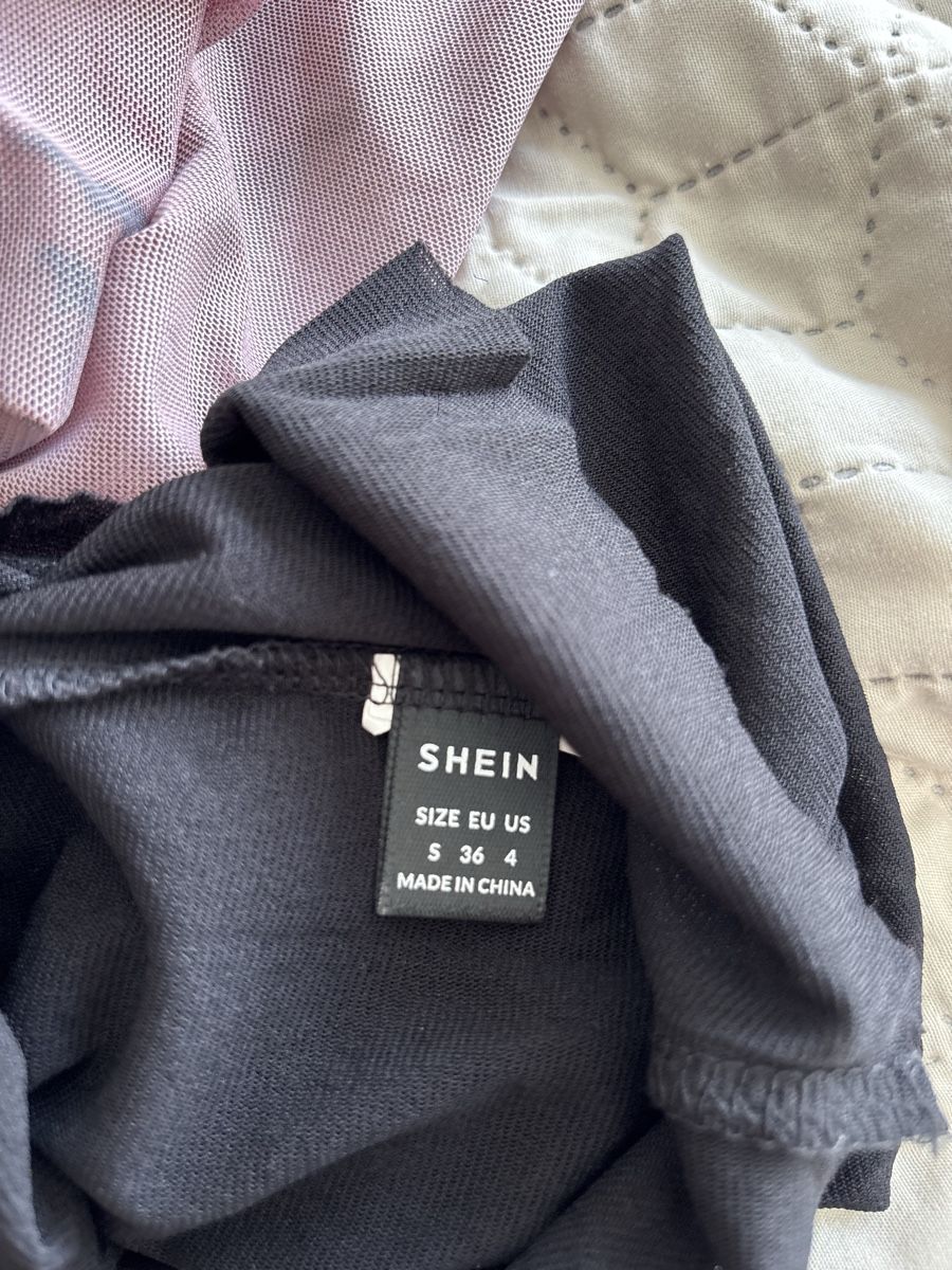 Shein Vestiti: Kleid langarm gemustert rot Gr. S Shein – Usato da Basel venduto da DressDrop 6