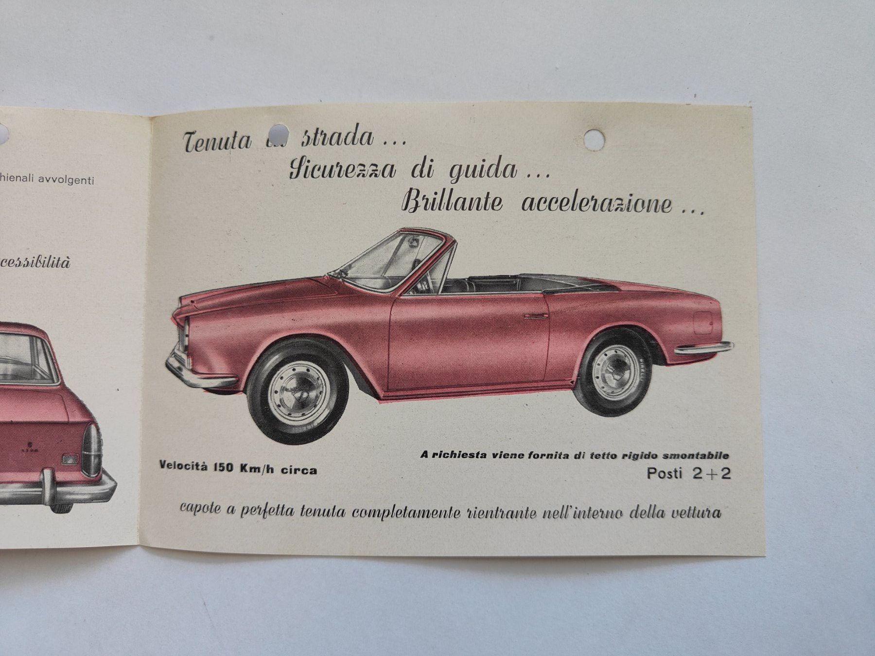 Documents: Moretti 1100 Coupé Spider Prospekt Datenblatt – D'occasion à Langendorf par zvonu161 4