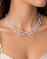 Feine Halskette Hellblau – Eleganter zarter Schmuck
