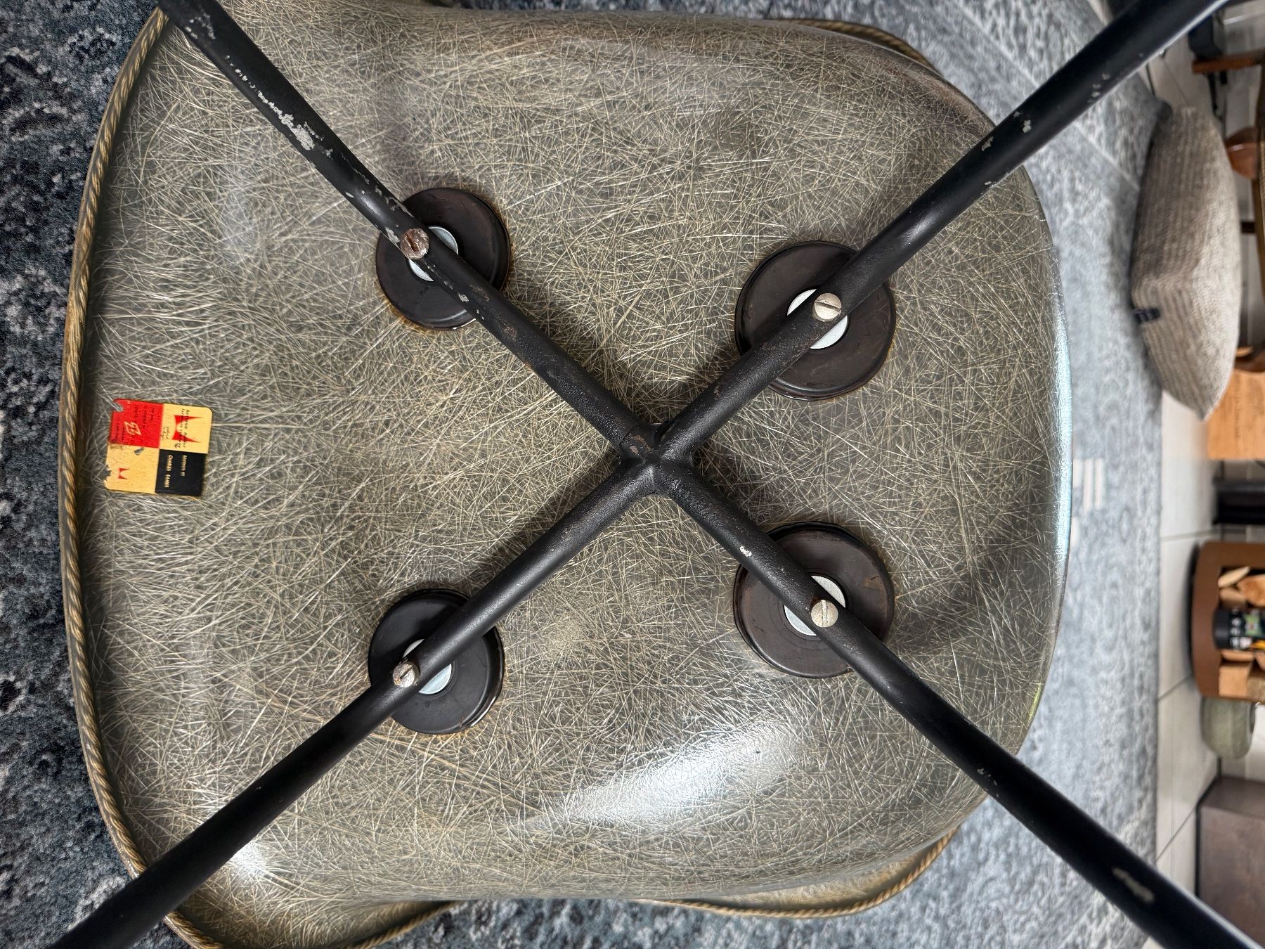 Eames Sedie: Zenith DAX Rope Edge chair Charles & Ray Eames 1950 – Usato da Oberentfelden venduto da Swissair72 3