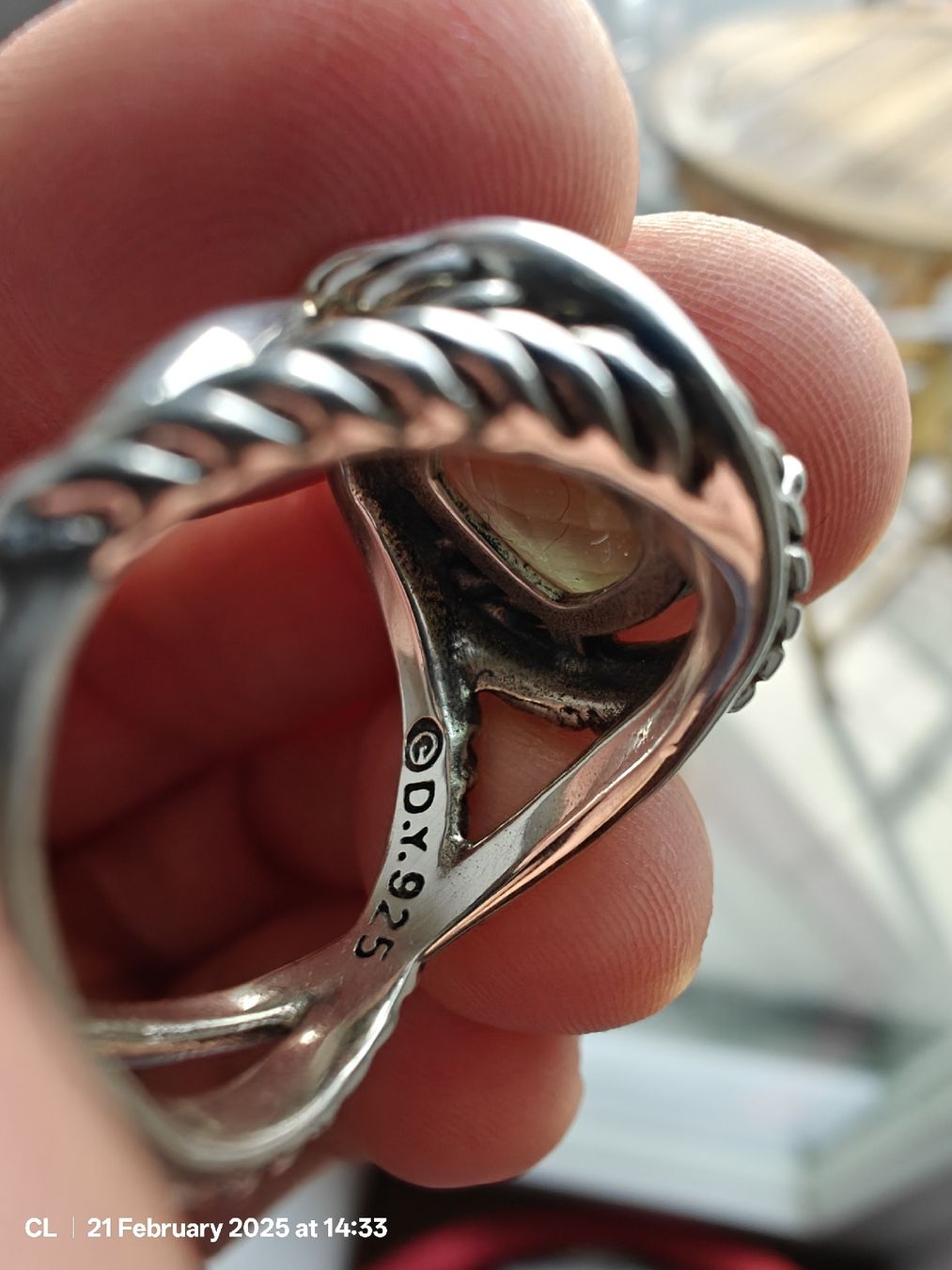 Anelli: David Yurman Infinity Ring mit Prasiolit, Gr. 6.75 (ca 54) – Usato da Hausen AG venduto da locitg 2