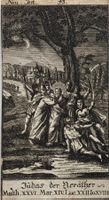 Orig. Kupferstich 1759 - Judas der Verräter,  Joh. Ammann