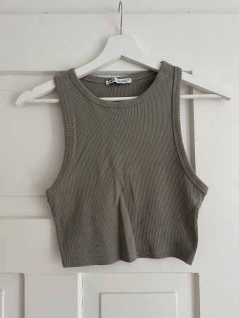 Zara Tanktop Damen Gr. M Anthrazit