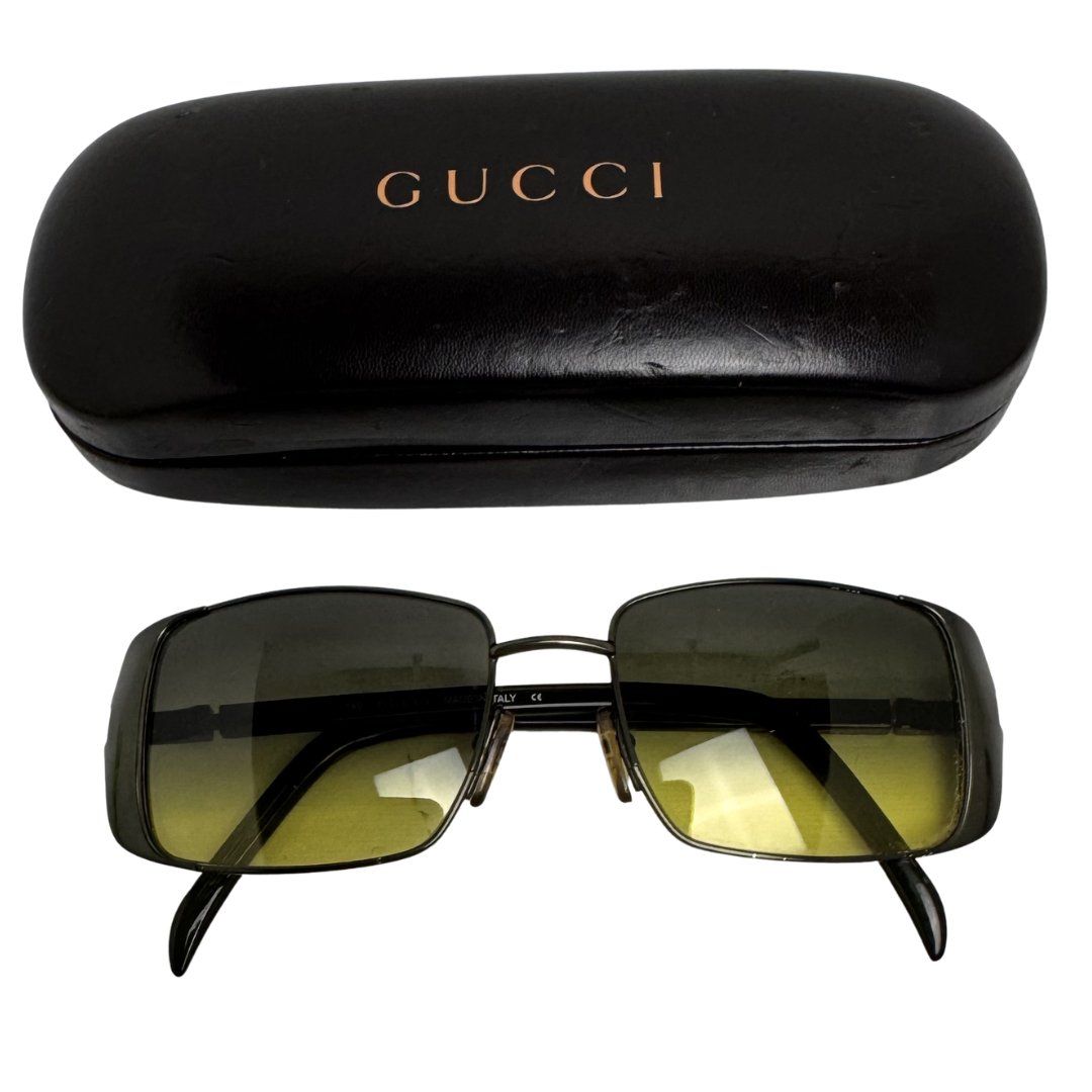 Gucci Occhiali & Lenti: Vintage GUCCI Sonnenbrille Y2K Rectangle Shield Gradient – Usato da Porrentruy venduto da MadameResell 2
