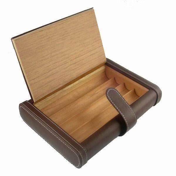 Humidore: Reisehumidor 4 / Etui Lederbezug, genäht – Neu (gemäss Beschreibung) aus Schmerikon von Fuse4 1