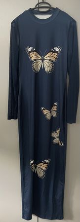 Kleid mit Schmetterlingen,Grösse M Blau neu