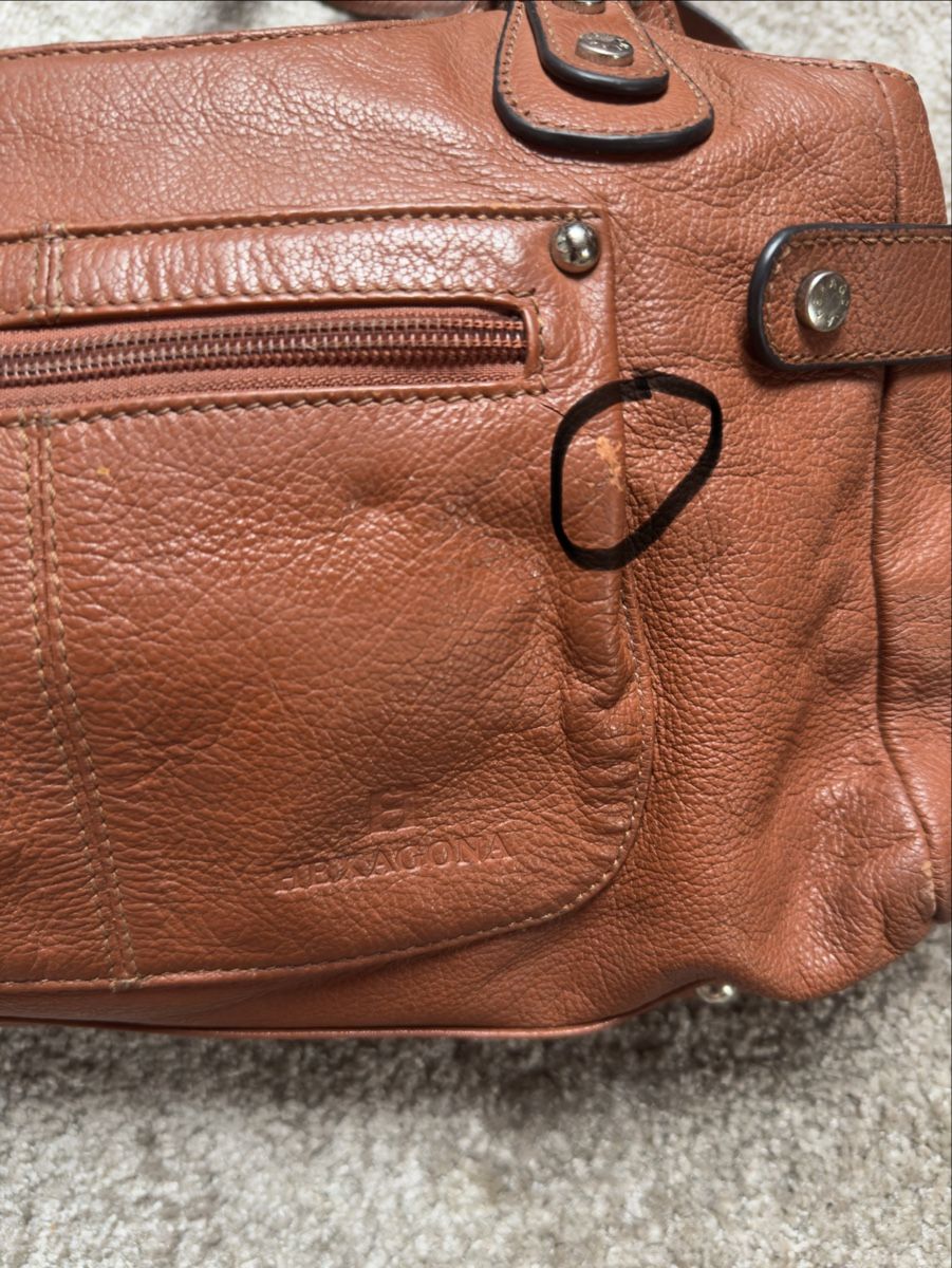 Borse da donna: Sac en cuir Hexagona marron  – Usato da Vuippens venduto da Anna_as 2