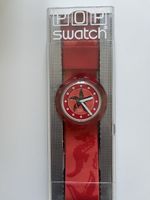 Pop Swatch Red with black Star dial 