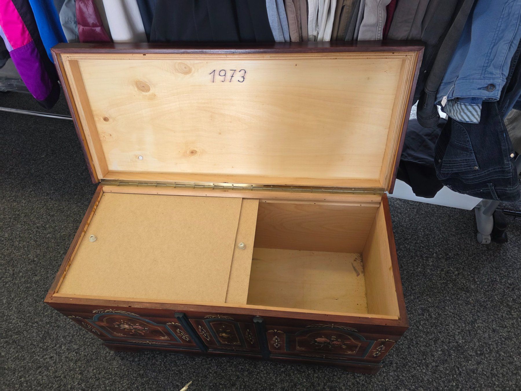 Truhen: Alte bemalte Truhe, Holz, Vintage – Gebraucht aus Zofingen von BerchtoldBrocki 3