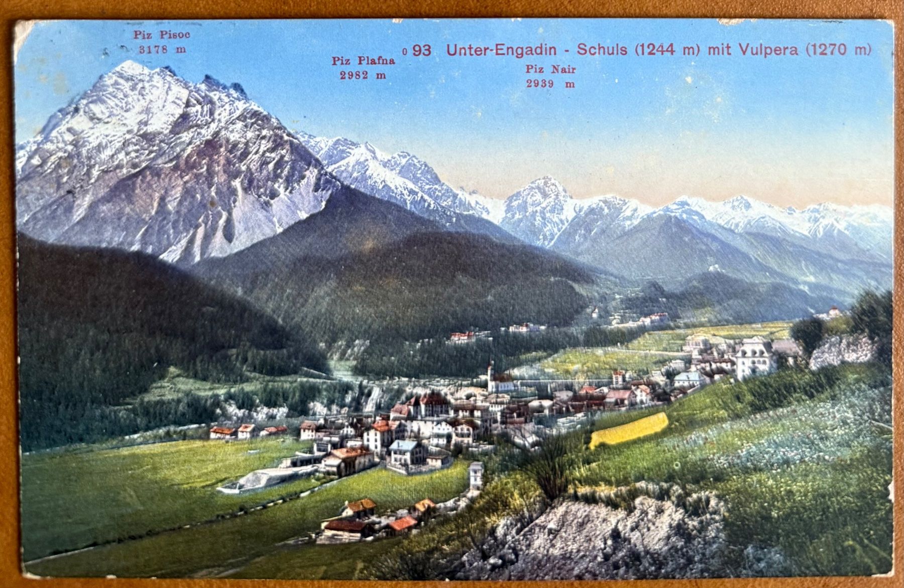 Cartoline postali: SCHULS mit VULPERA 1919 – Usato da Lutry venduto da Ediego