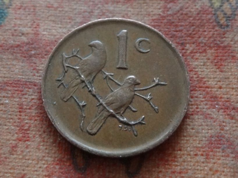 Alle Münzen: AFRIQUE DU SUD   1  Cent   1984 – Gebraucht aus Romanel-sur-Lausanne von Swift13 1