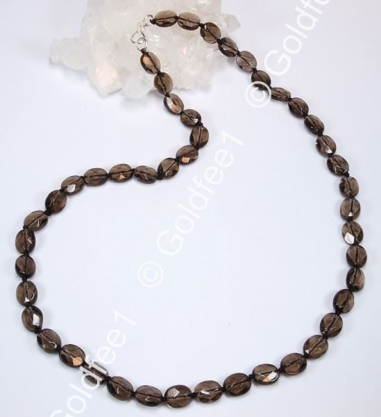 Catenine: Rauchquarz Kette ca. 52cm 925 Silber – Nuovo e nell'imballaggio originale da Oberglatt ZH venduto da Goldfee1 2