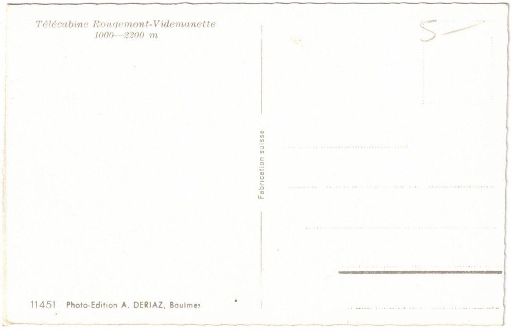 Ansichtskarten: Rougemont - Télècabine / Gondelbahn mit/avec Rougemont – Gebraucht aus Binningen von Mountainrider 1