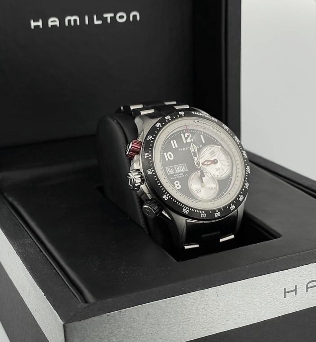 Hamilton Orologi: Hamilton Khaki Tachymeter Chronograph 2011 - H717260 – Usato da Wettingen venduto da eleganceshop 6