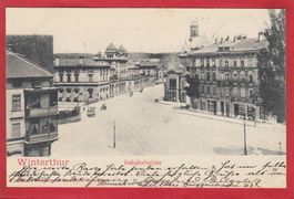 WINTERTHUR BAHNHOFSPLATZ, LICHTDRUCK 1902