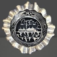 🖤 Edler Vintage-Aschenbecher – Schwarz & Silber 🖤🚬