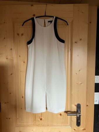 Weiss-schwarzes Kleid von Banana Republic Gr. XS - 230401