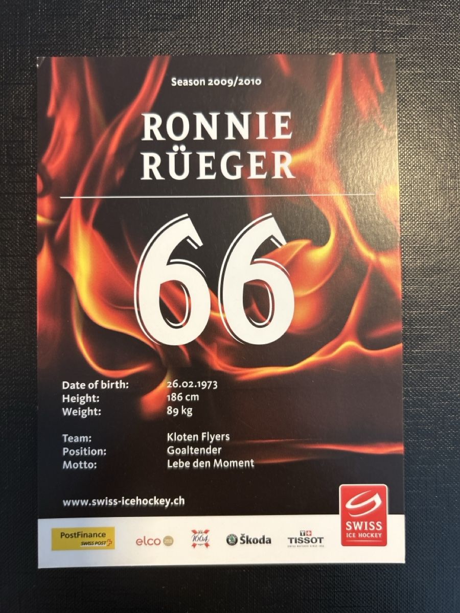 Autografi: Autogrammkarte Ronnie Rüeger, Nati – Usato da Langnau im Emmental venduto da Iriss 1