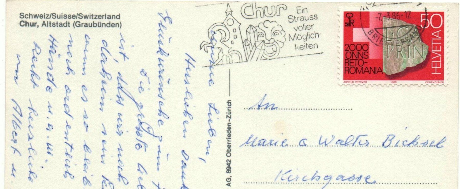Ansichtskarten: CHUR Altstadt – Gebraucht aus Jona von philajona 1