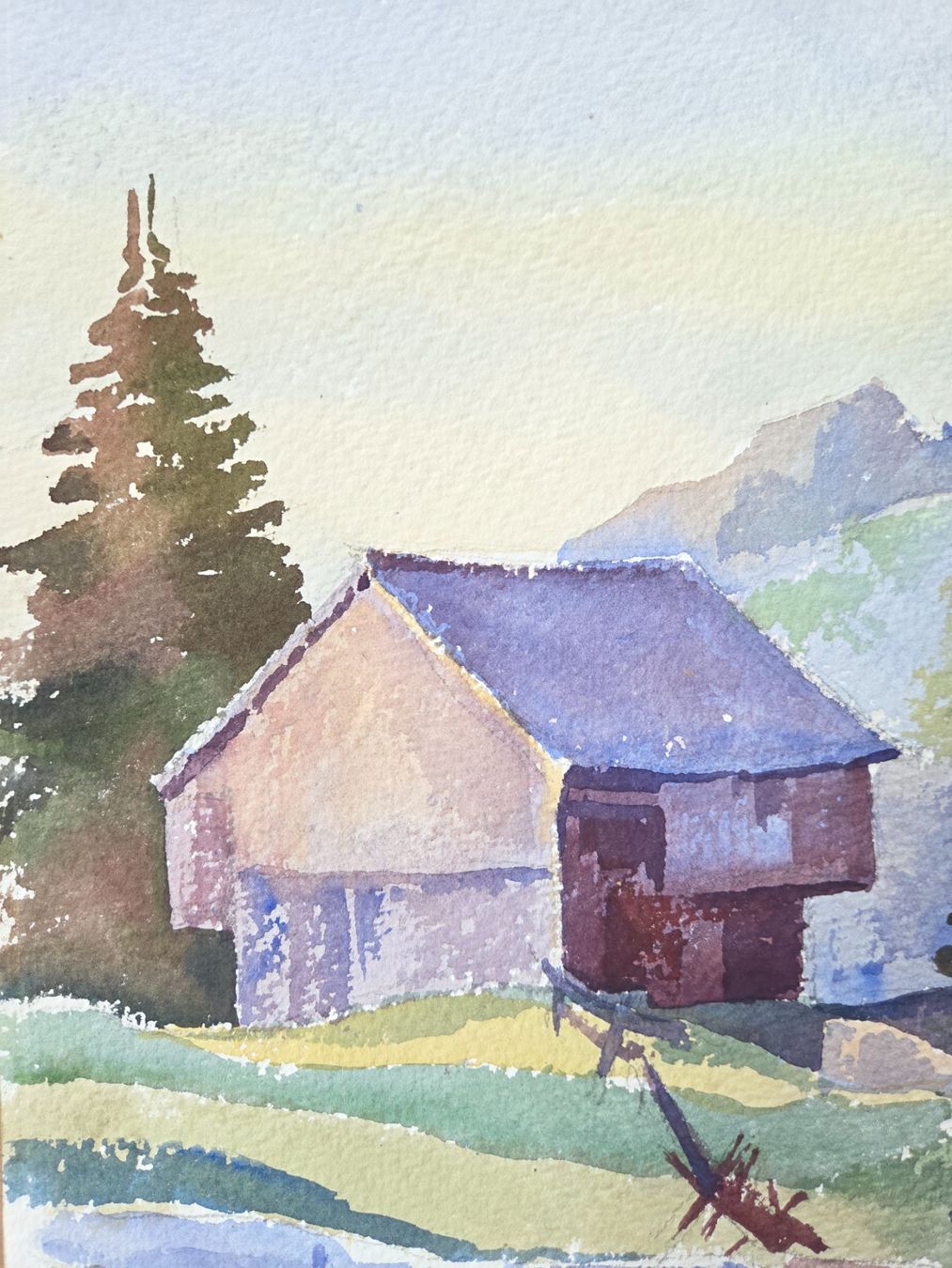 Gemälde: Aquarell Ferdinand Meyer-Streiff Amden SG 1944 – Gebraucht aus Rheinfelden von Badelus 5
