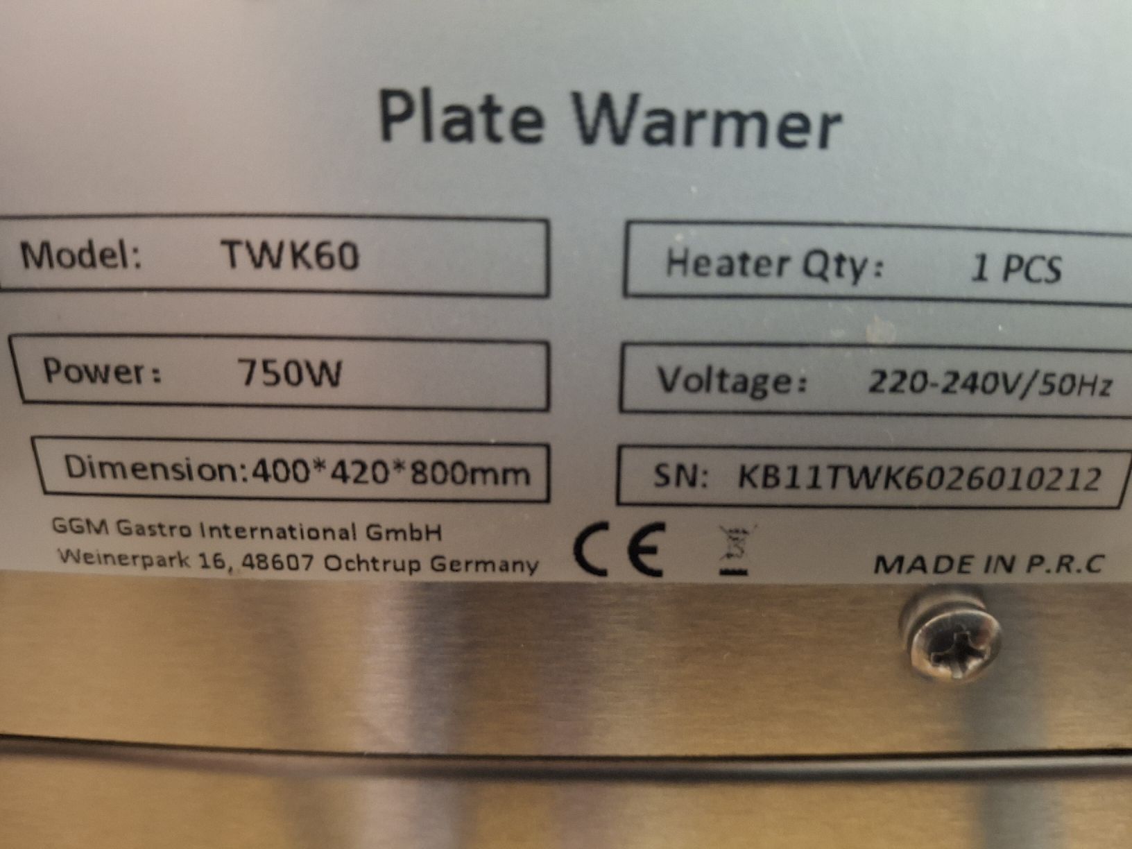 Ggm Gastro Appareils de cuisine: Tellerwärmer – D'occasion à Root par n.roos 3