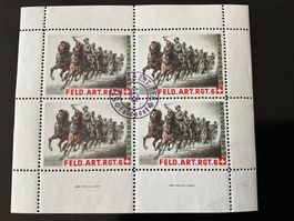 Soldatenmarke Feld Art Rgt 6 4erBlock gestempelt