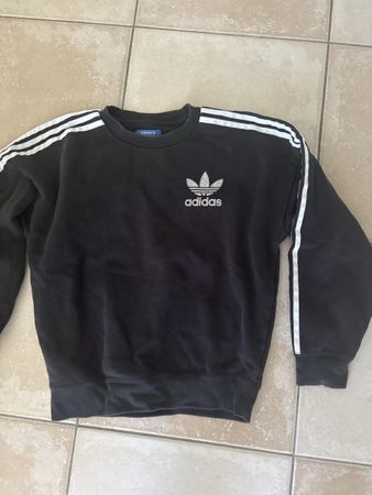 Adidas Pullover Sweater Schwarz Gr S 3-Streifen Logo Cool ❄️