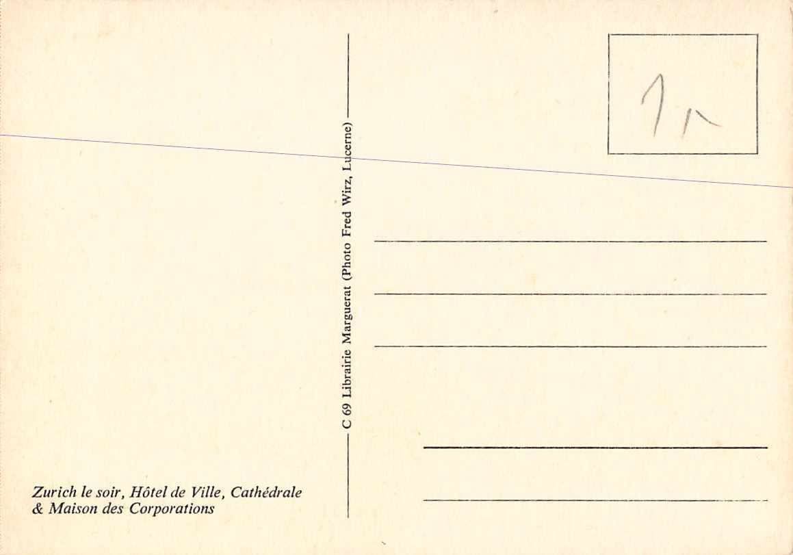 Cartoline postali: GRUSS aus ZÜRICH am Abend – Usato da Winterthur venduto da SchatzchischtliWinti 1
