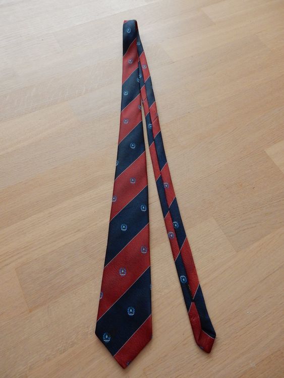 Designer Krawatte In Blau, Dunkelblau & Rot – Klassischer Schlips Aus 100% Polyester, Ca. 148 Cm