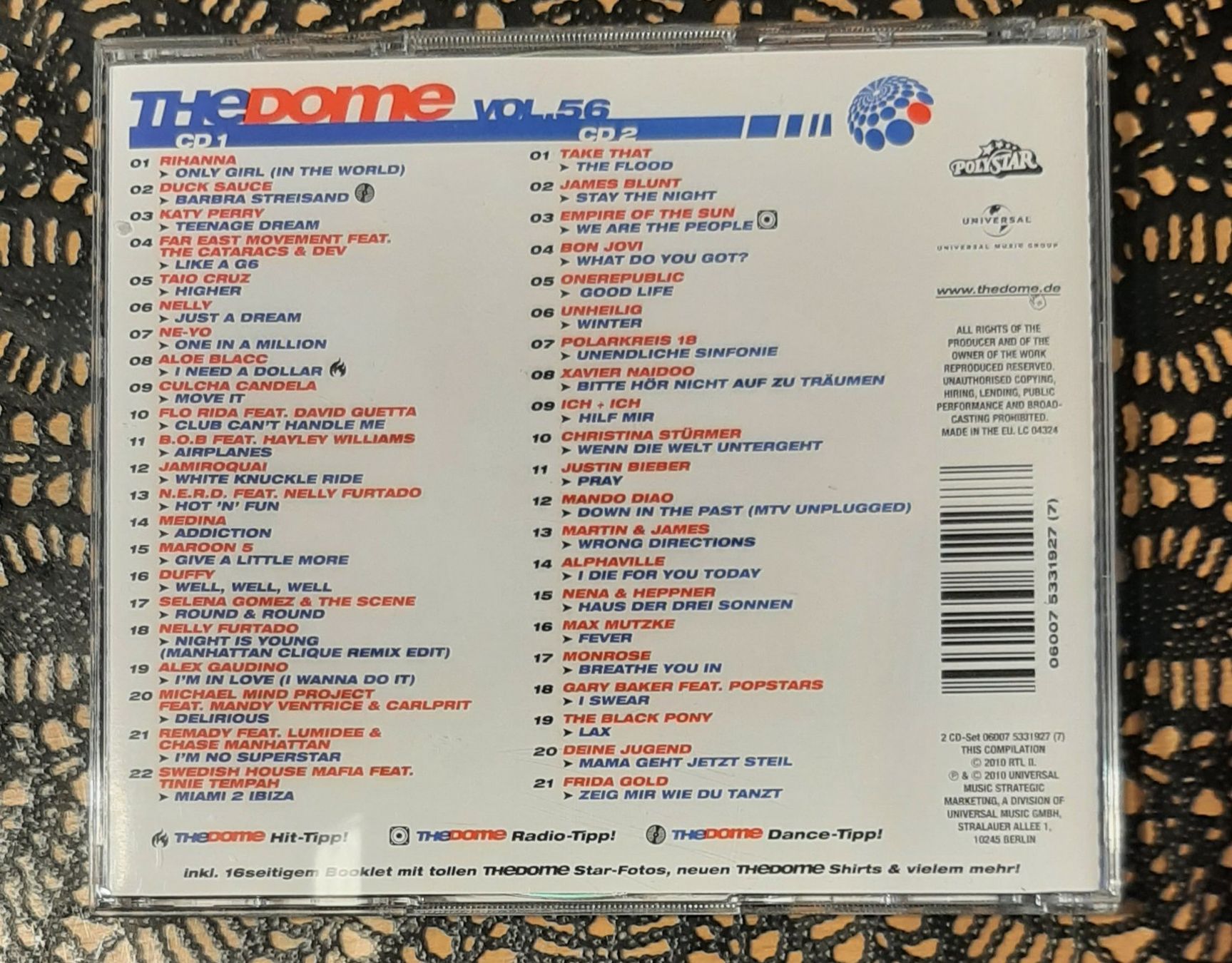 CDs: The Dome Vol. 56, Doppel-CD 2010, Hit Compilation, Sampler – Gebraucht aus Amriswil von Celini3 1
